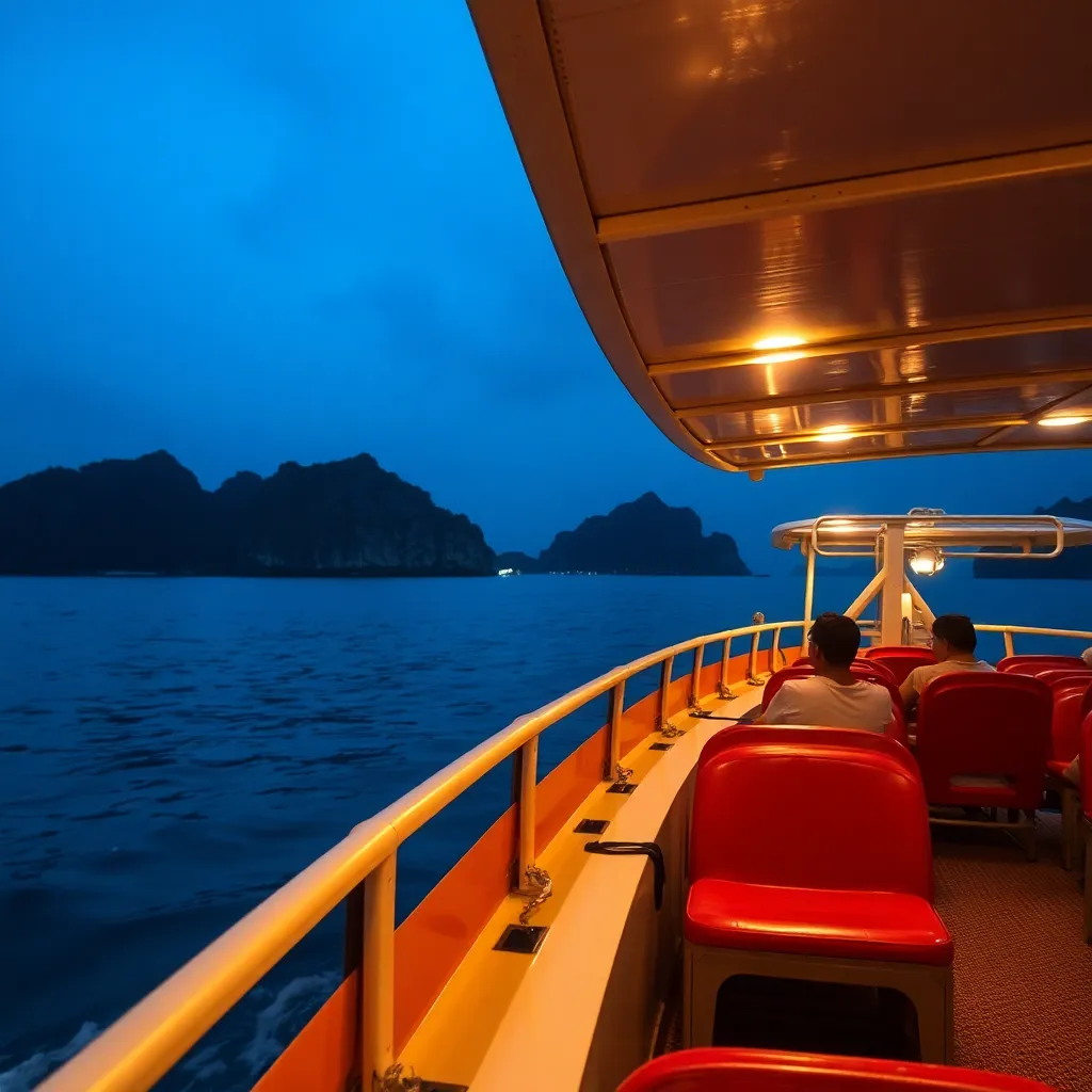 Passenger ferry crossing the Andaman Sea from Phuket to Phi Phi on a clear morning