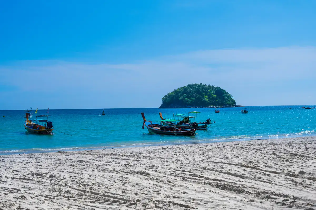 Longtail boat crossing from Patong to Freedom Beach Phuket