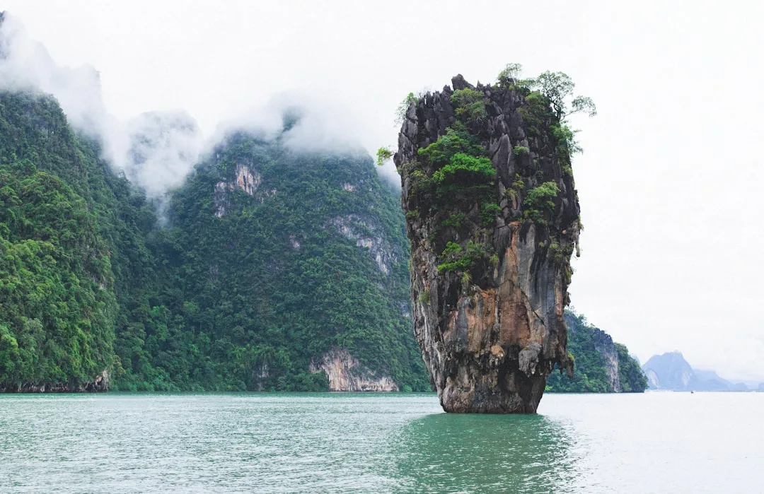 James Bond Island (Koh Tapu) rising from Phang Nga Bay, Phuket