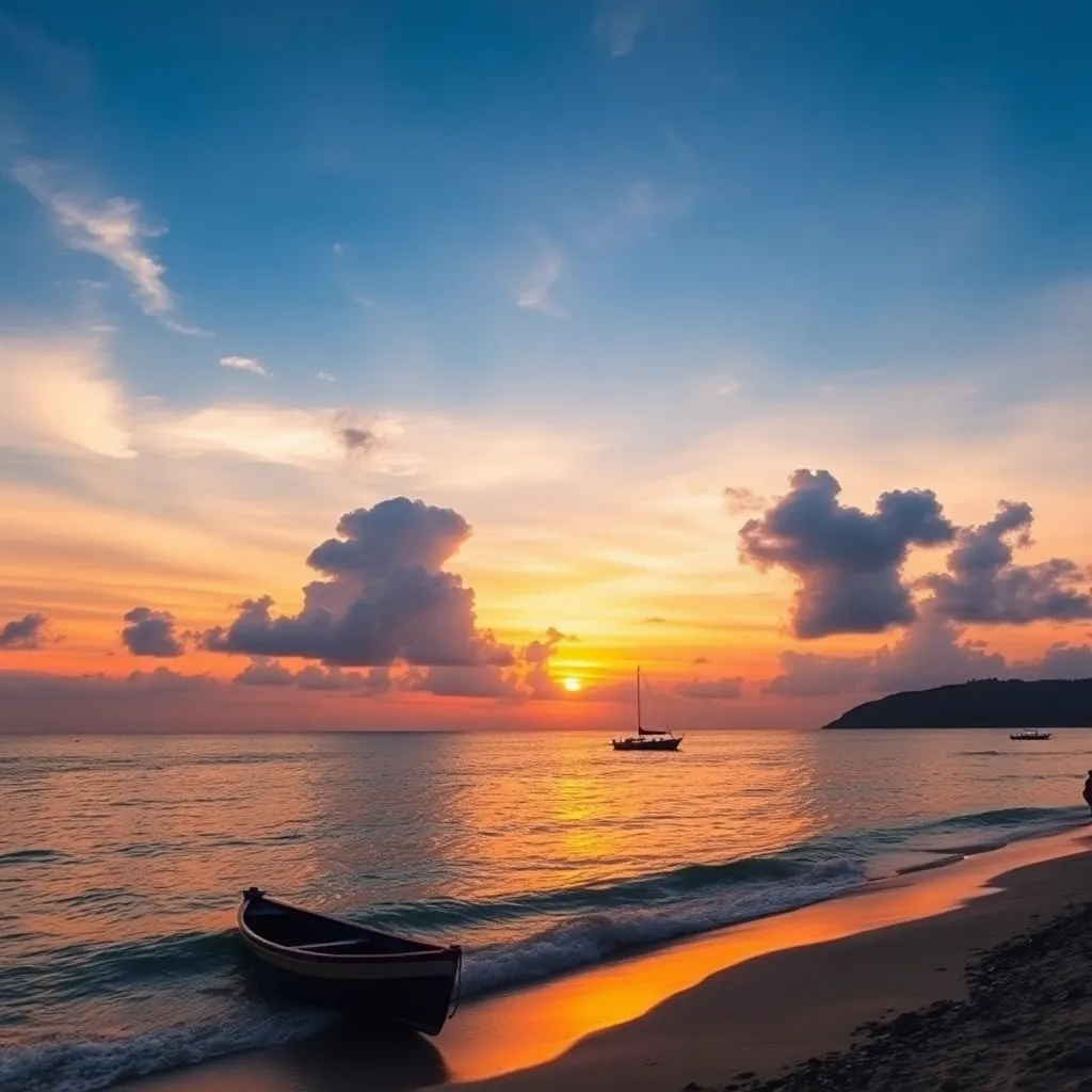 Kamala beach sunset costs guide in Phuket - kamala beach phuket