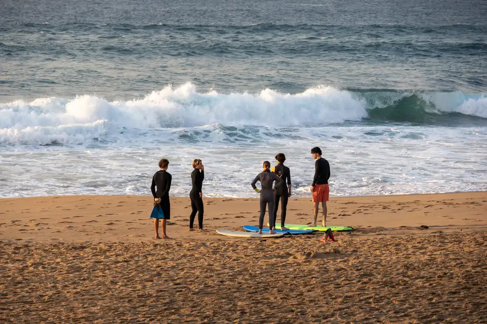 Surf lessons during the Phuket surf season at Kata Beach