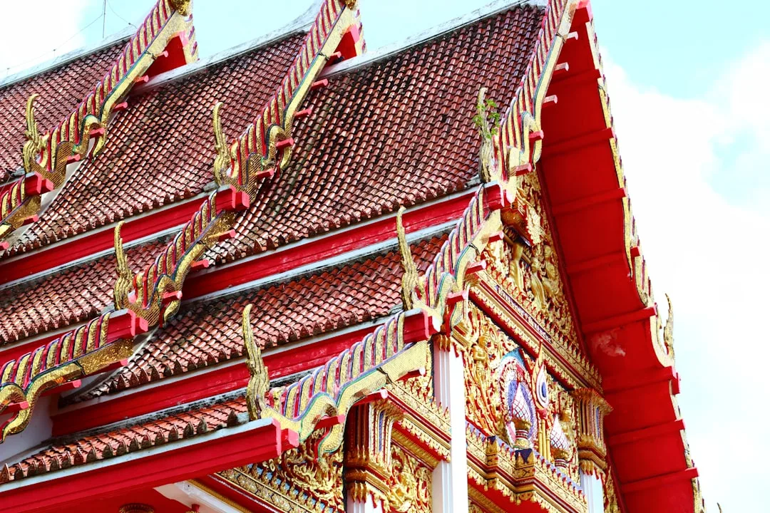 Interior murals inside the Phra Mahathat Chedi at Wat Chalong Phuket