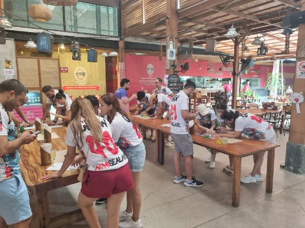 Rush On Challenge Race participants competing in a Phuket group activity