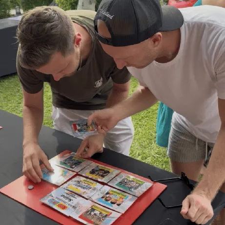 Treasure hunt team unlocking a checkpoint in Phuket