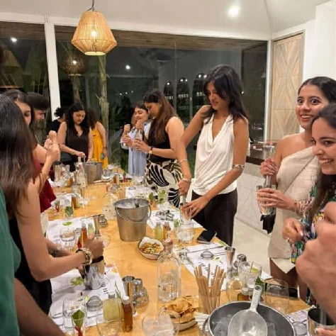Mixology masterclass with participants learning bartending in Phuket