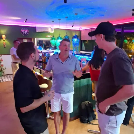 Meet and mingle social event with guests playing icebreaker games